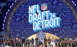 photo of people on stage for NFL Draft 2024