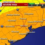 radar map illustrates severe weather risk
