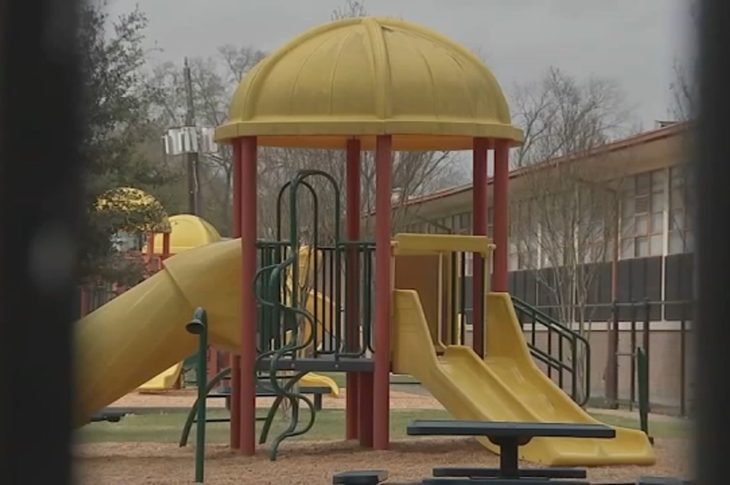 photograph of a playground in a public school in Texas